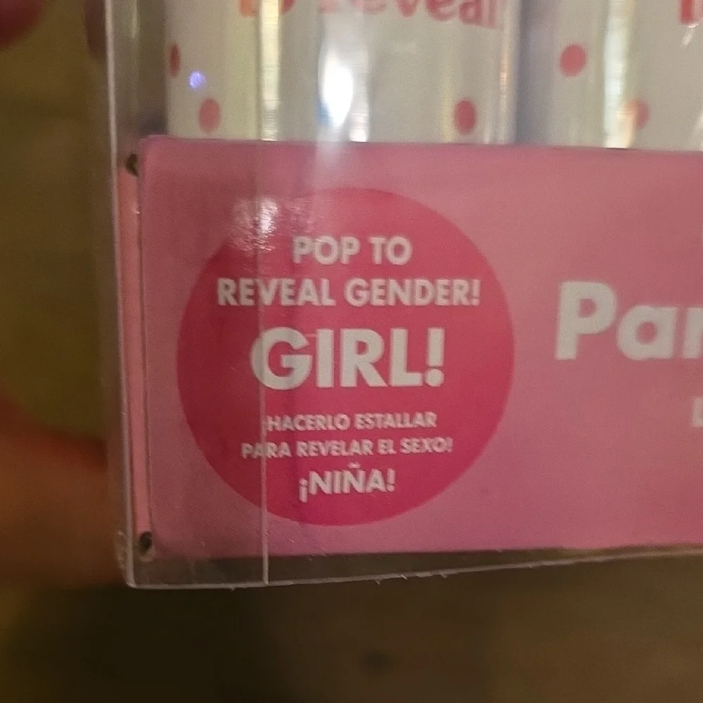 Gender Reveal Party Poppers- GIRL. Set 12. NEW.  Baby Shower/ Pink Confetti